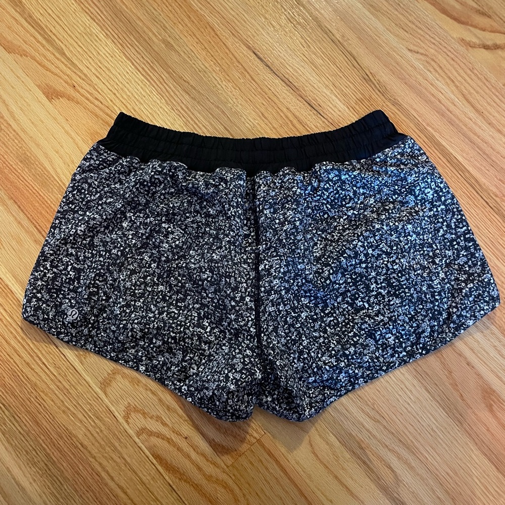 Lululemon Black and White Running Athletic Shorts
